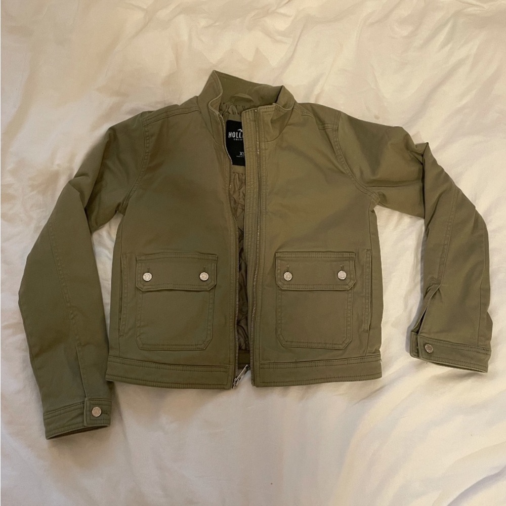 Hollister denim bomber jacket brand new Xl